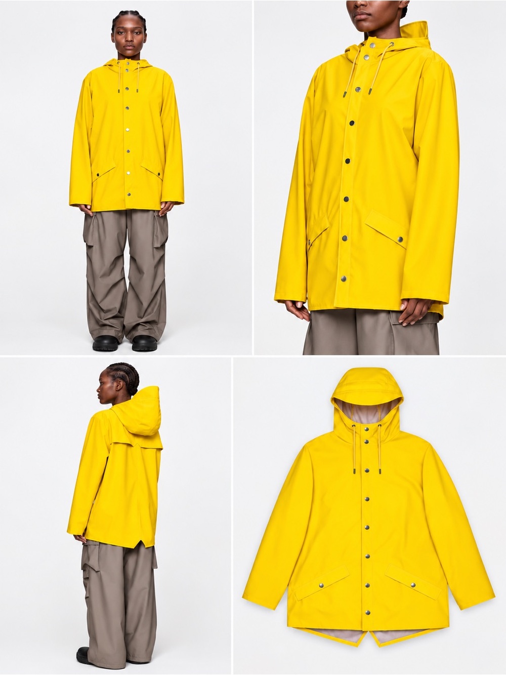 Rains Jacket Classic Yellow Unisex Size M/L